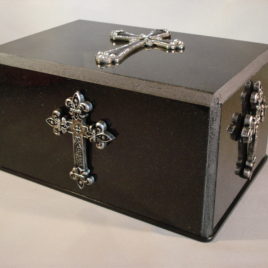 Black Jeweled Cross on Granite