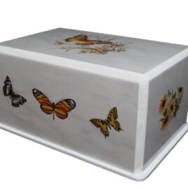 Handmade Cremation Urn With Butterflies