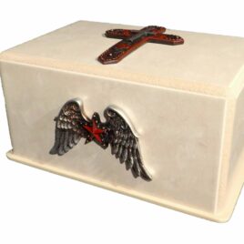 Handmade Decorative Urn With Cross